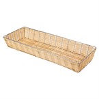 Panier à pain osier rect.empil. - 60x22xH9cm